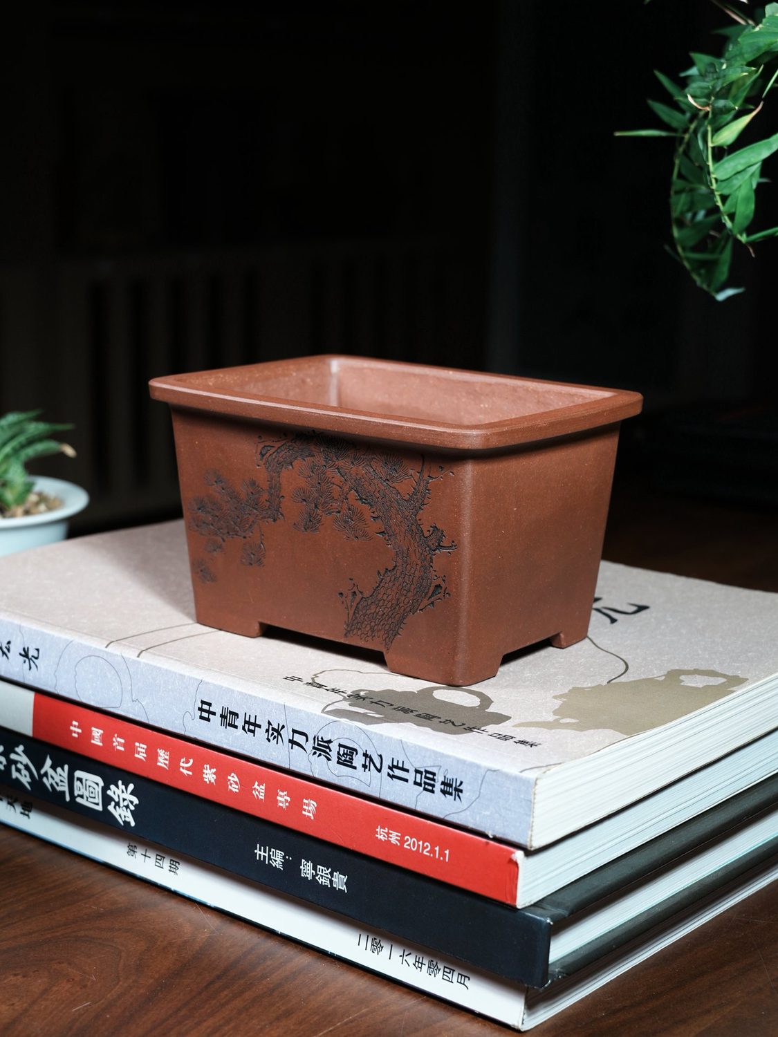 宽口马槽紫砂兰花盆 实拍角度2