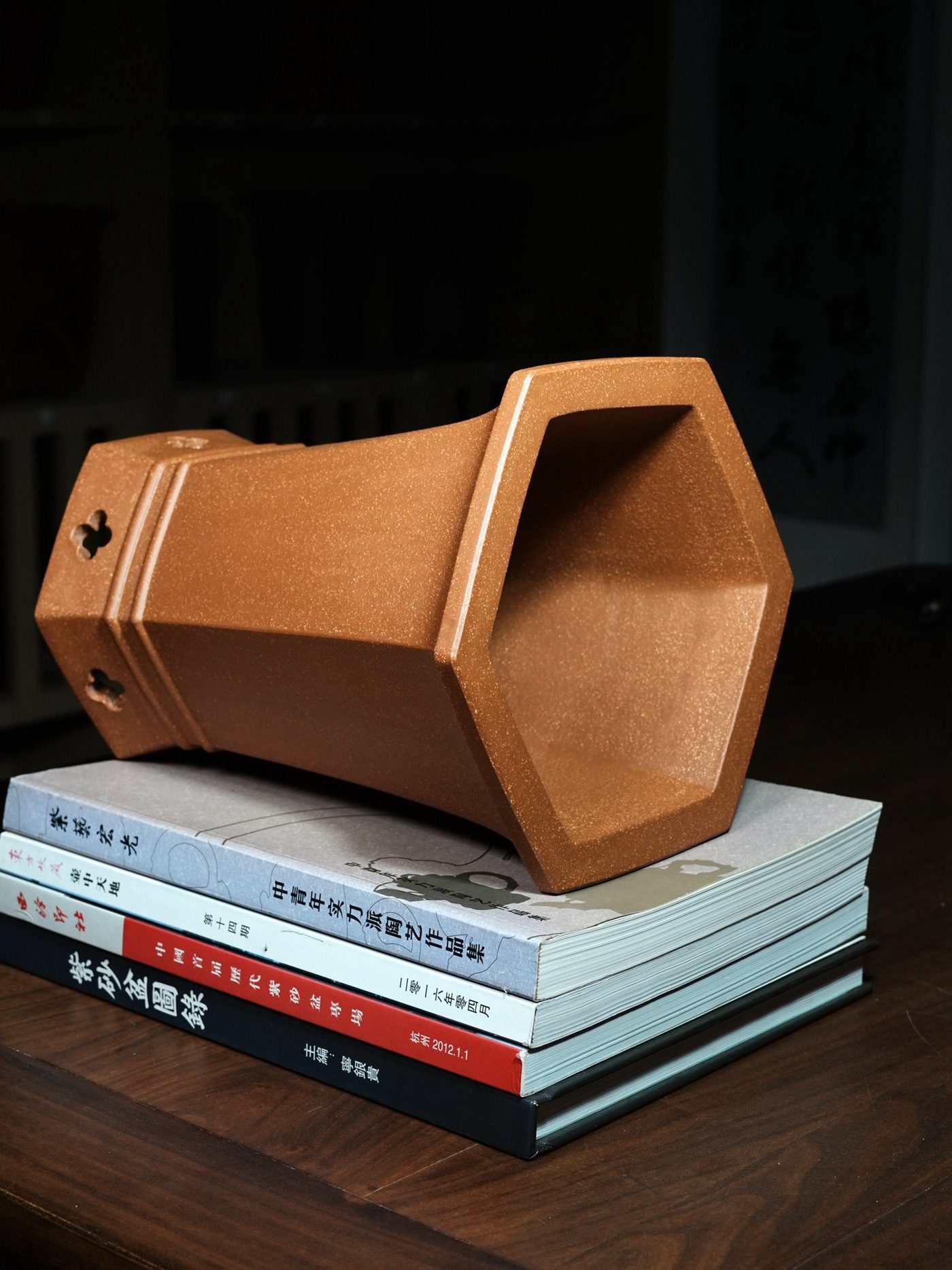 双线六方宫灯 · 紫砂花盆 实拍角度3